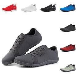 Anokar Barfussschuhe Herren Barfußschuhe Damen Traillaufschuhe Barfuß Schuhe Outdoor Sneaker Trekkingschuhe Fitnessschuhe Zehenschuhe Unisex 2 Grau EU 46 von Anokar