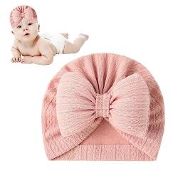 Anulely Turban-Kopftücher für Babys und Mädchen | Turban-Kopftücher aus Baumwolle mit Schleife und Knoten,Neugeborenen-Mütze, Kinder-Kopftuch, Turban-Kopftuch aus Baumwolle, Kinder-Kopftuch für Babys von Anulely