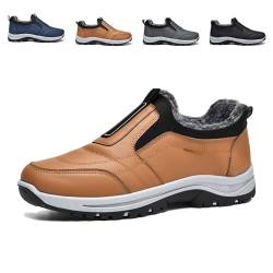 Aocase Winter Halbschuhe Herren Outdoor Walking Schuhe Slip On Sneaker Bequeme rutschfest Warme wasserdichte Halbschuhe OrthopäDische Schuhe Wanderschuhe Herren Halbschuhe Lose,Braun,39/245mm von Aocase