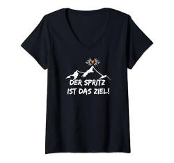 Damen Der Spritz ist das Ziel official Club Mitglied Party Fan T-Shirt mit V-Ausschnitt von Aperölchen - Official Spritz Club - Party Feiern