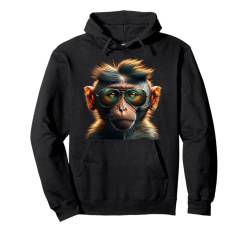 Bonnet Macaque Shirt Affe Portrait Wildlife Exotic Ape Tee Pullover Hoodie von Apes Empire