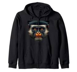 Colobus Monkey Shirt Affe Portrait Wildlife Exotic Ape Kapuzenjacke von Apes Empire