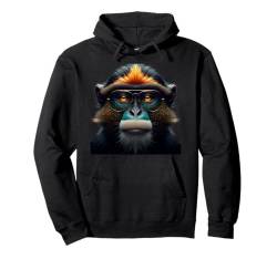 De Brazza's Monkey Shirt Affe Portrait Wildlife Exotic Ape Pullover Hoodie von Apes Empire