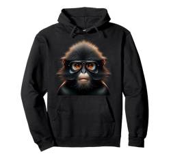 Dusky Leaf Monkey Shirt Affe Portrait Wildlife Exotic Ape Pullover Hoodie von Apes Empire