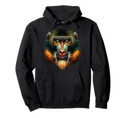 Mandrill Shirt Affe Portrait Wildlife Exotic Ape Tee Pullover Hoodie von Apes Empire