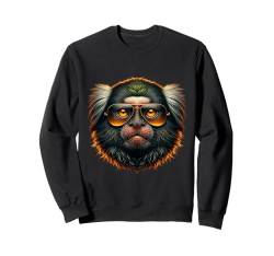 Marmoset Shirt Affe Portrait Wildlife Exotic Marmoset Ape Sweatshirt von Apes Empire