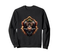 Rhesus Macaque Shirt Affe Portrait Wildlife Exotic Ape Sweatshirt von Apes Empire