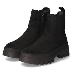 Apple of Eden Damen Chelsea Boots/Stiefeletten Schwarz Rauleder, Größe:41, Farbauswahl:schwarz von Apple of Eden