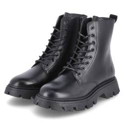 Apple of Eden Damen Stiefeletten/Combat Boots ROMA 1 schwarz Glattleder, Größe:40, Farbauswahl:schwarz von Apple of Eden