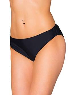 Aquarti Damen Bikini Hose mit mittelhohem Bund, Farbe: Schwarz, Größe: 44 von Aquarti