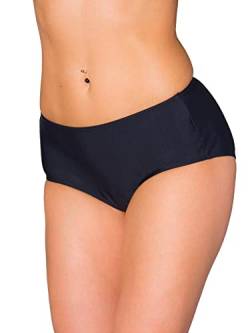 Aquarti Damen Bikinihose mit Mittelhohem Bund, Farbe: Schwarz, Größe: 42 von Aquarti