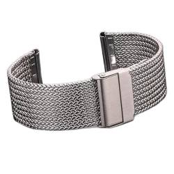 Aqxyxsw 316L Edelstahl Milanese Schleife Uhr Armband Frauen Männer Ersatz Strap Uhrband 16mm 18mm 20mm 22mm silber schwarz lingli(Type 1 Silver,16mm) von Aqxyxsw