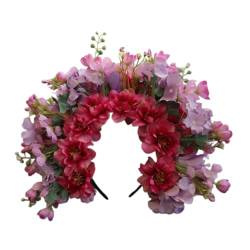 Arecobticy Haarspangen, Brautgirlanden, Blumenkronen, Hochzeit, Blume, Stirnband, Strandkranz, Haarband, Haarschmuck, Haarschmuck, Damen, Kopfreif, Requisiten von Arecobticy