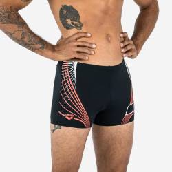 Badehose Boxer Herren Arena - schwarz/rot von Arena