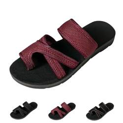 Argumub Brahusd Breathable Mesh Slide Sandals for Women, Brahusd Sandals Breathable Mesh Slide, 2024Women's Hollow Mesh Slide Sandals (Rot, Erwachsene, 38, Numerisch, EU Schuhgrößensystem, M) von Argumub