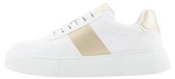 Armani Exchange Damen Kurt, Logo laces, Side colour Band Sneaker, Op.white+ pale, 36.5 EU von Armani Exchange