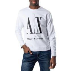 Armani Exchange Herren Icon Sweat Sweatshirt, Weiß, XL von Armani Exchange