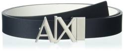 Armani Exchange Men's Essenial, Double face, Metal Logo Plaque Belt, Navy/White, 36 von Armani Exchange