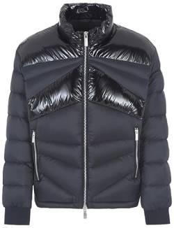 Armani Exchange Men's Real, Long Sleeves, Glossy Inserts, Soft Touch Down Vest, Black, Medium von Armani Exchange