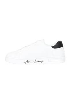 Armani Exchange Weiße Damen-Sneaker mit bedrucktem Lettering-Logo, Weiß, 40 EU von Armani Exchange