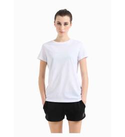 Armani Exchange für Damen. 8NYT94YJ16Z1000 T-shirt mit normaler Passform weiß (L), Lässig, Baumwolle, Kurzarm von Armani Exchange