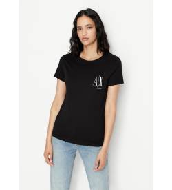 Armani Exchange für Damen. 8NYTFXYJG3Z1200 Kurzarm-T-Shirt schwarz (XS), Lässig, Baumwolle von Armani Exchange