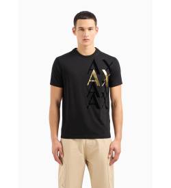 Armani Exchange für Herren. 3DZTSCZJ9AZ1200 Standardschnitt-T-Shirt schwarz (L), Lässig, Baumwolle, Kurzarm von Armani Exchange