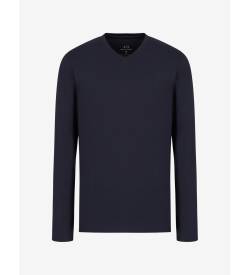 Armani Exchange für Herren. 8NZM99ZJA5Z1510 Maglia navy T-shirt (L), Lässig, Baumwolle, Langarm von Armani Exchange