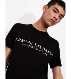 Armani Exchange für Herren. 8NZT72Z8H4Z1200 Klassisches T-shirt schwarz (XS), Lässig, Baumwolle, Kurzarm von Armani Exchange