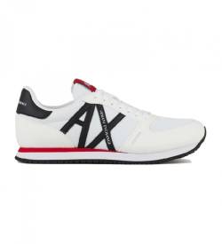 Armani Exchange für Herren. XUX017XCC68K488 Retro-Laufschuh weißes Logo (43), Wohnung, 1 bis 3 cm, Schnürsenkel, Lässig von Armani Exchange