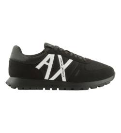 Armani Exchange für Herren. XUX169XV660N814 Turnschuhe English schwarz (44), Wohnung, Schnürsenkel, Lässig von Armani Exchange