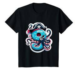 Kinder Geburtstag: Octopus Pirate Boy, 9. Geburtstag T-Shirt von ArrrTees Co.