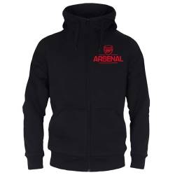 Arsenal FC - Herren Fleece-Sweatjacke - Offizielles Merchandise - Geschenk für Fußballfans - Schwarz - 2XL von Arsenal F.C.