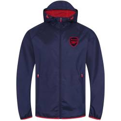 Arsenal FC - Herren Wind- und Regenjacke - Offizielles Merchandise - Geschenk für Fußballfans - Dunkelblau - Kapuze mit Schirm - L von Arsenal F.C.