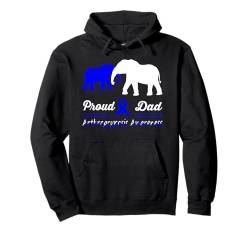 Arthrogryposis Bewusstsein Elefant Papa Vater Unterstützung Familie Pullover Hoodie von Arthrogryposis Awareness Products (Lwaka)