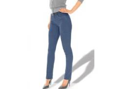 Slim-fit-Jeans ASCARI Gr. 18, Kurzgrößen, blau (jeansblau) Damen Jeans Röhrenjeans von Ascari