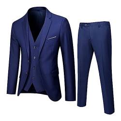 Asija Angebote des Tages Heute Blitzangebote Herren Anzug Slim Fit 3 Teilig Anzug Herren Anzughose Business Suits Formal Festliche Herrenanzug Blau Hochzeit Modern Hochzeitsanzug Herren Weste Hose von Asija