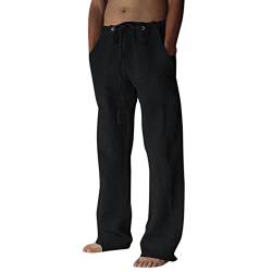 Asija Jogginghose Herren Freizeit klassischen Leinenhosen Regular Fit Leichte Sommerhose Jogginghose Pants Freizeitshorts Freizeithose Jogginghose Baumwolle Freizeithose Für Männer von Asija