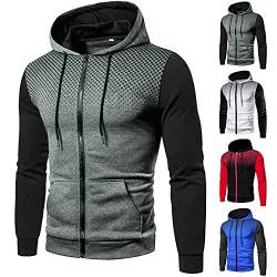 Asija Kapuzenpullover Herren Herren Hoodie Mit Schalkragen Herren Slim Fit Cardigan Mit ReißVerschluss Zipper Kapuzenpullover Kapuzenjacke Sweatshirt Casual Leichter Kapuzenjacke LäSsige Hoodie von Asija