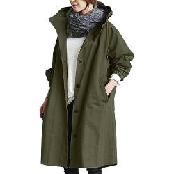 Asija Regenjacke Damen Regenjacken Damen Funktionsjacke Damen Atmungsaktiv Reißverschluss Auskleidung Kapuze Jacken Einfarbig Sommermantel Damen Regenmantel Wasserdicht Atmungsaktiv ag 5XL von Asija