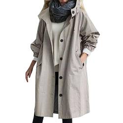 Asija Übergangsjacke Damen Regenjacke Windbreaker Damen Wasserdicht Atmungsaktiv Softshell Jacke Damen Wasserdichte Regenparka Regenbekleidung Jacke Mit Kapuze Winddicht Leichte Jacke marine L von Asija