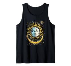 Boho Sonne Mond Vintage himmlisch mystisch Tank Top von Astrology symbols Cosmic Lunar sun face Boho moon