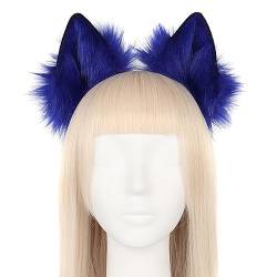 Wolf Ohren Stirnband,Asudaro Wolf Stirnband Ohr Zubehör Mädchen Frauen Plüsch Stirnband Halloween Kleid Zubehör Plüsch Wolf Ohren Haar Reifen Tier Anime Kostüm Party Cosplay Stirnband Typ 7 von Asudaro