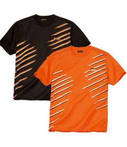 2er-Pack T-Shirts mit Grafikmotiv von Atlas For Men