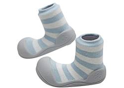 Attipas Natural Herb (Blau, 24) - Ergonomische Baby Lauflernschuhe | Kinder Barfußschuhe Hausschuhe von Attipas