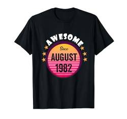 Fantastisch seit August 1982 Geburtstag 1982 August Vintage T-Shirt von August Birthday Awesome Since August Vintage