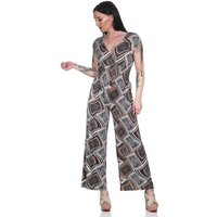 Aurela Damenmode Jumpsuit Damen Jumpsuit festlich & schick leichter Overall für warme Tage für eine maximale Körpergröße bis 1,68m tragbar von Aurela Damenmode