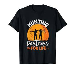 Husband Wife Hunting Partners For Life Funny Bowhunting T-Shirt von Ausrüstung Bogenjagd Jagd Geschenke Für Männer