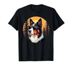 Australian Shepherd Australischer Hütehund Retro Vintage T-Shirt von Australischer Hütehund Besitzer Aussie Hund Grafik