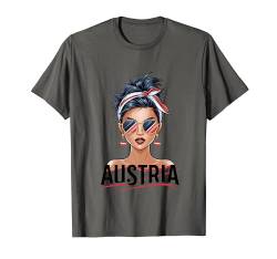 Österreich Mädchen Frau Flagge Österreich trikot 2024 T-Shirt von Austria Girl Austrian girl Austria woman flag